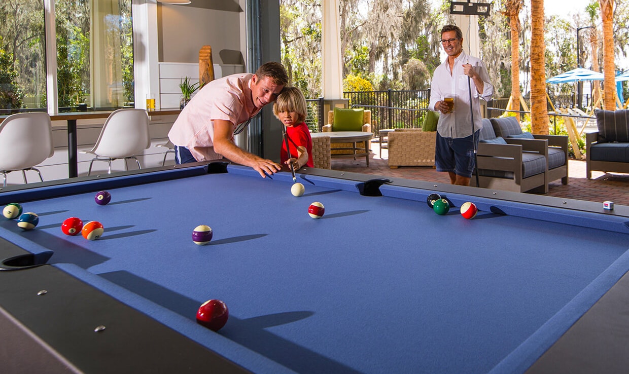 Family activities center with Billiards
