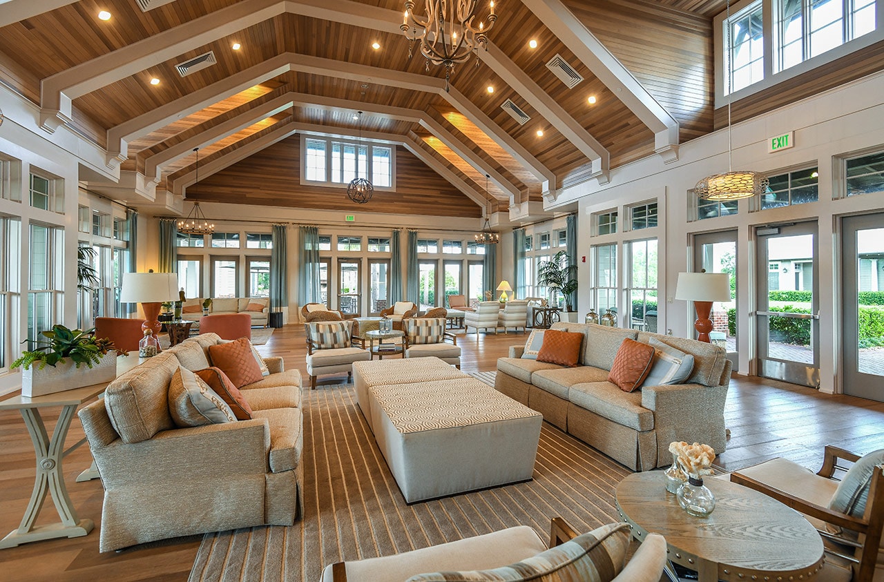 Clubhouse Features Beautiful Wood Ceilings at RiverTown