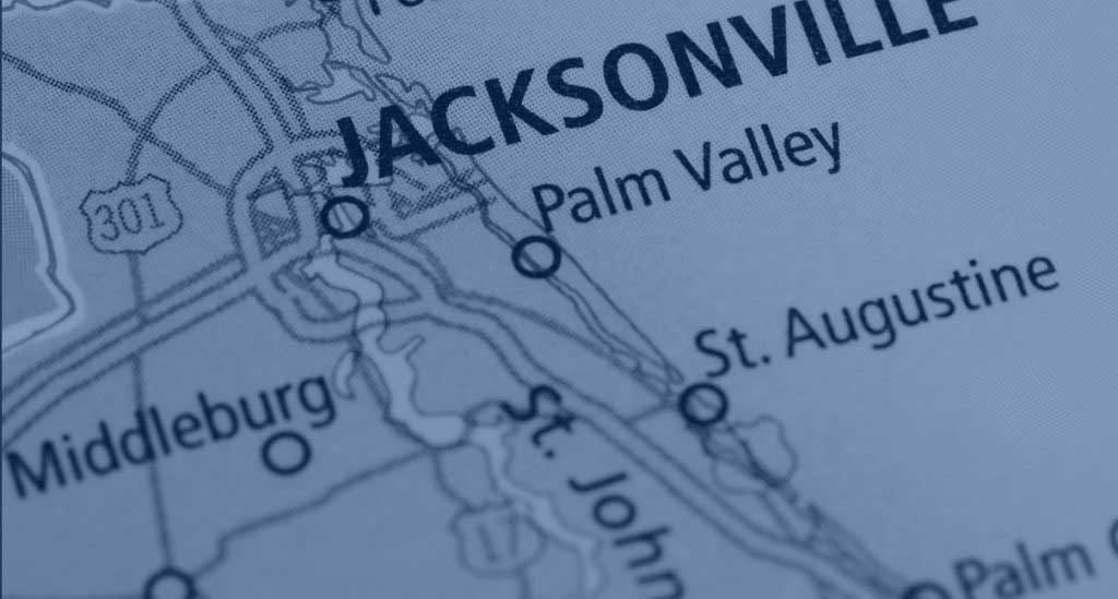RiverTown map showing St. Johns County