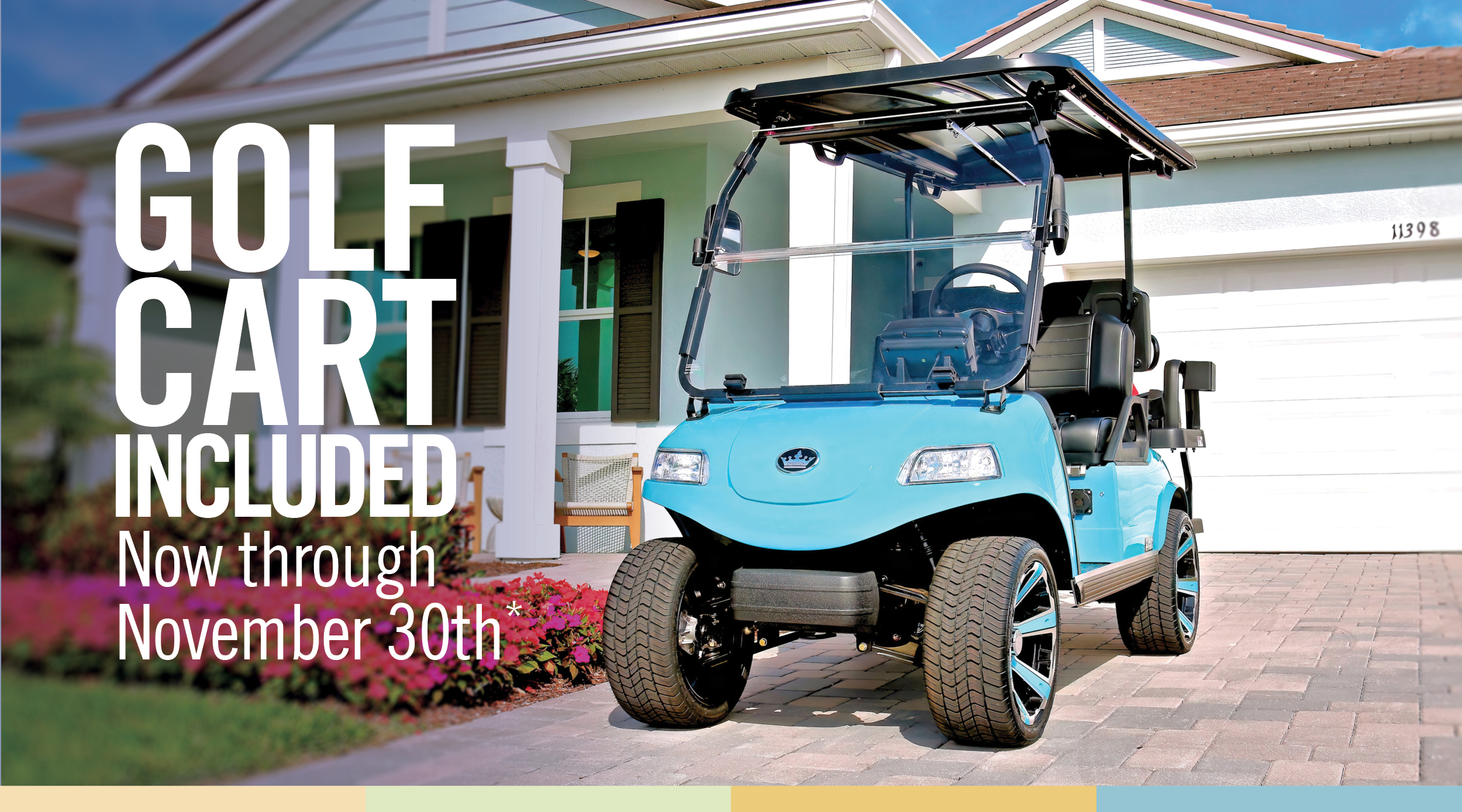 Golf cart included now through November 30th