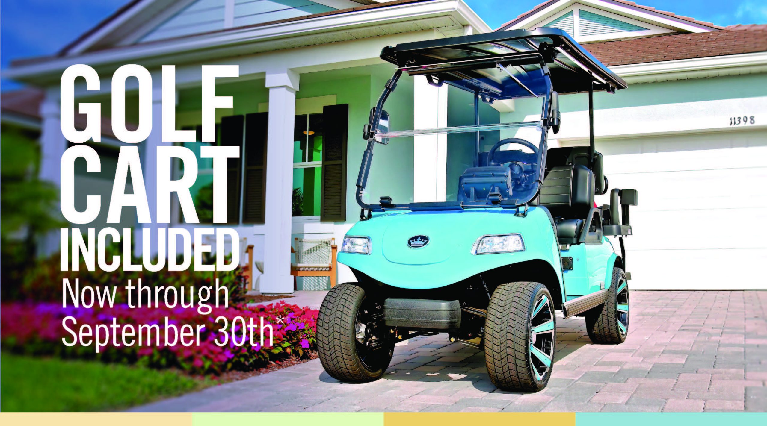 Golf Cart Included Now Through September 30th